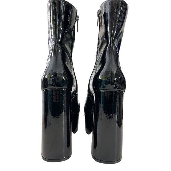 NWT Jessica Simpson Black Vegan Patent Madlaina Platform Bootie 8.5 - Picture 9 of 11